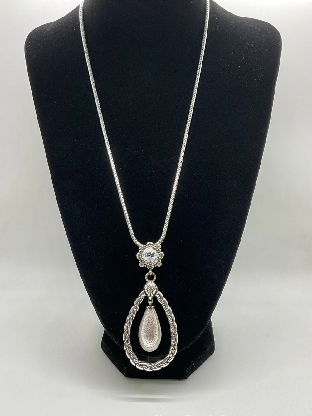 Brighton Let Yourself Shine Silver-Plated Teardrop Pendant Necklace